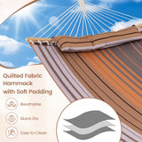 Patio Hammock Foldable Portable Swing Chair Bed with Detachable Pillow