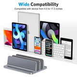 Vertical Laptop Stand Aluminium Adjustable Portable Notebook Mount Support Base Holder For MacBook Pro Air Accessory Book Holder