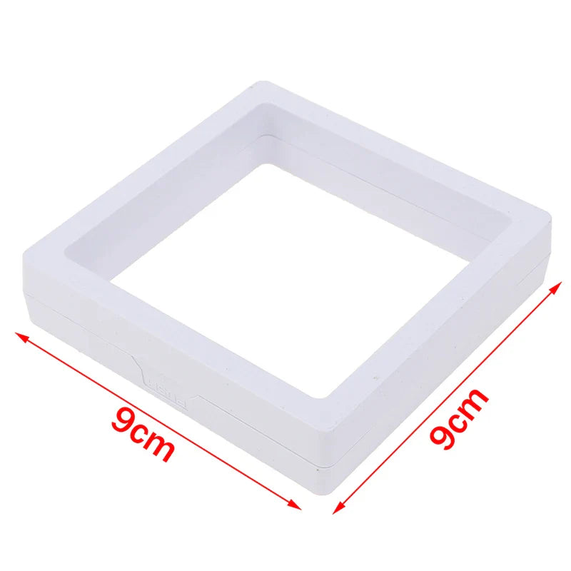 1Pc PE Film Jewelry Storage Box Brooch Coin Gems Jewelry Storage Box Dustproof Exhibition Decoration Floating Ring Case