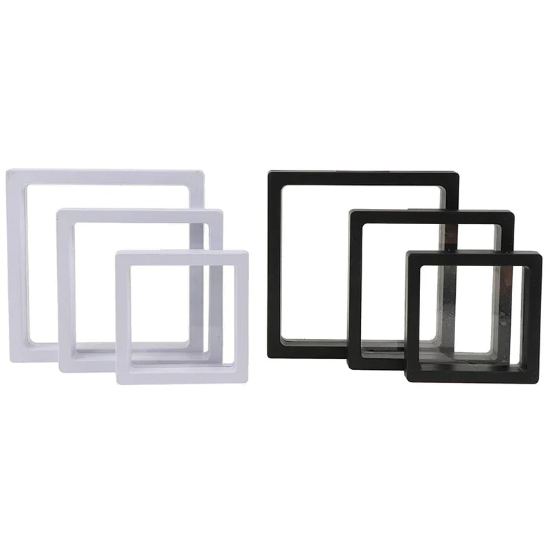 1Pc PE Film Jewelry Storage Box Brooch Coin Gems Jewelry Storage Box Dustproof Exhibition Decoration Floating Ring Case