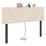Headboard for Full Size Bed and Queen Geometric Upholstered Head Board
