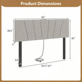 Headboard for Queen and Full Size Bed Geometric Upholstered Head Board