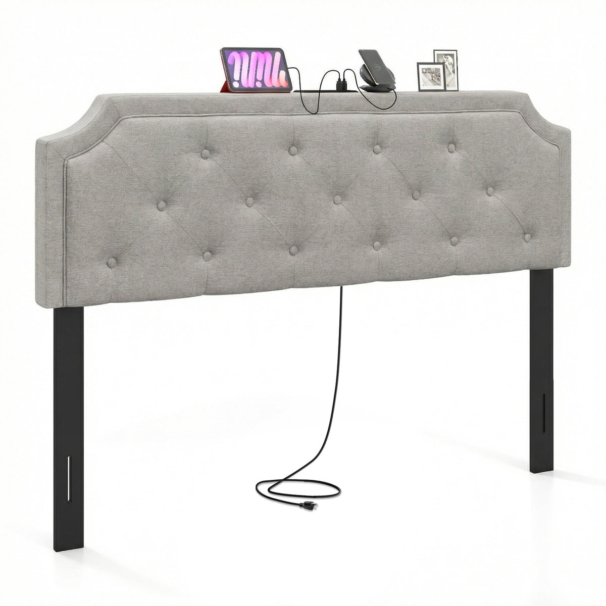Headboard for Queen and Full Size Bed Tufted Upholstered Head Board