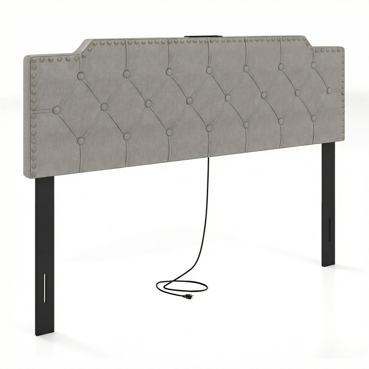Headboard for Queen and Full Size Bed Rivet Tufted Upholstered Head Board