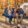 Heated Double Camping Chair with 4 Heating Zones and Wine Glass Holders