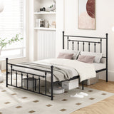 Full/Queen/Twin Size Heavy-duty Metal Bed Frame with Headboard
