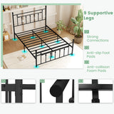 Full/Queen/Twin Size Heavy-duty Metal Bed Frame with Headboard