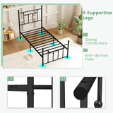 Full/Queen/Twin Size Heavy-duty Metal Bed Frame with Headboard