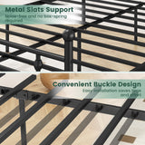 Full/Queen/Twin Size Heavy-duty Metal Bed Frame with Headboard