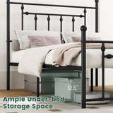 Full/Queen/Twin Size Heavy-duty Metal Bed Frame with Headboard