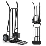 Heavy Duty Hand Truck Dolly with Dual Foldable Nose Plates