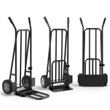 Heavy Duty Hand Truck Dolly with Dual Foldable Nose Plates