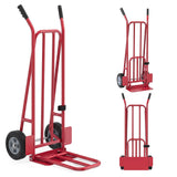 Heavy Duty Hand Truck Dolly with Dual Foldable Nose Plates