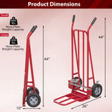 Heavy Duty Hand Truck Dolly with Dual Foldable Nose Plates