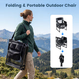 Heavy Duty Outdoor Camping Chair with Cup Holder and Bottle Opener