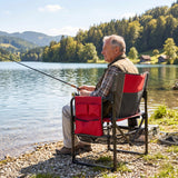 Heavy Duty Outdoor Camping Chair with Cup Holder and Side Pocket