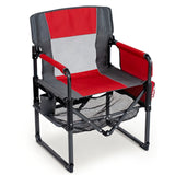 Heavy Duty Outdoor Camping Chair with Cup Holder and Side Pocket