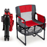Heavy Duty Outdoor Camping Chair with Cup Holder and Side Pocket