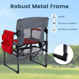 Heavy Duty Outdoor Camping Chair with Cup Holder and Side Pocket