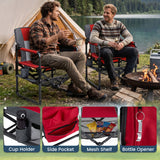 Heavy Duty Outdoor Camping Chair with Cup Holder and Bottle Opener