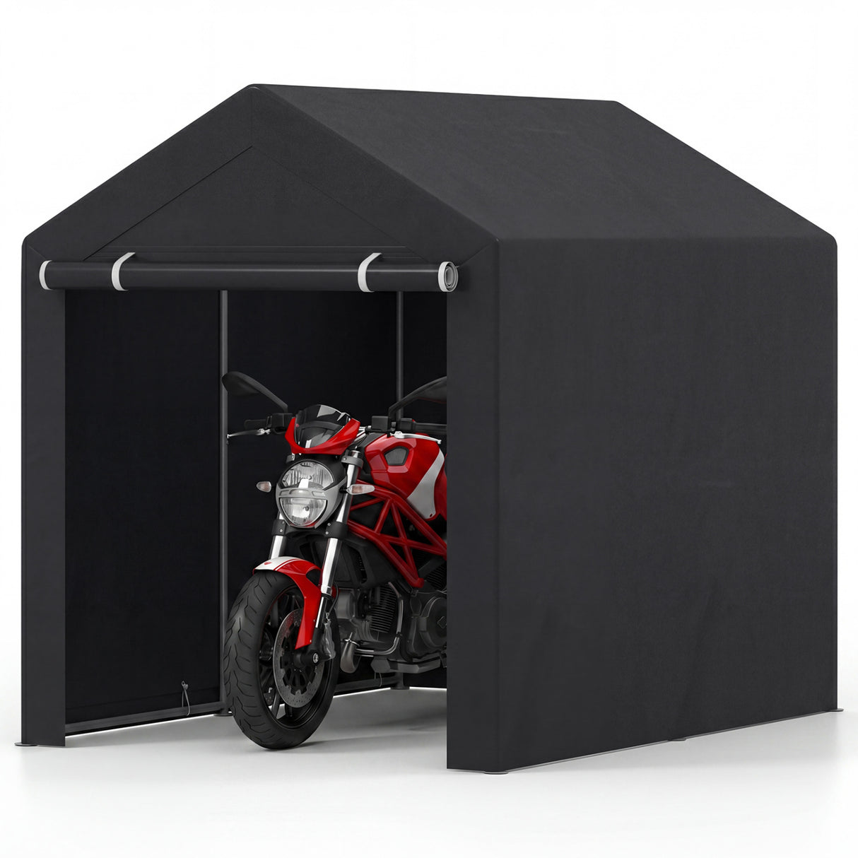 Heavy-Duty Portable Storage Shed with Roll-up Zipper Door