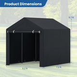 Heavy-Duty Portable Storage Shed with Roll-up Zipper Door