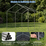 Heavy-Duty Portable Storage Shed with Roll-up Zipper Door