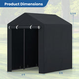 Heavy-Duty Portable Storage Shed with Roll-up Zipper Door