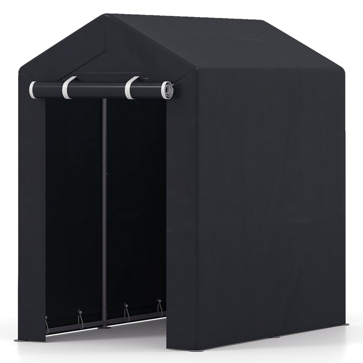 Heavy-Duty Portable Storage Shed with Roll-up Zipper Door