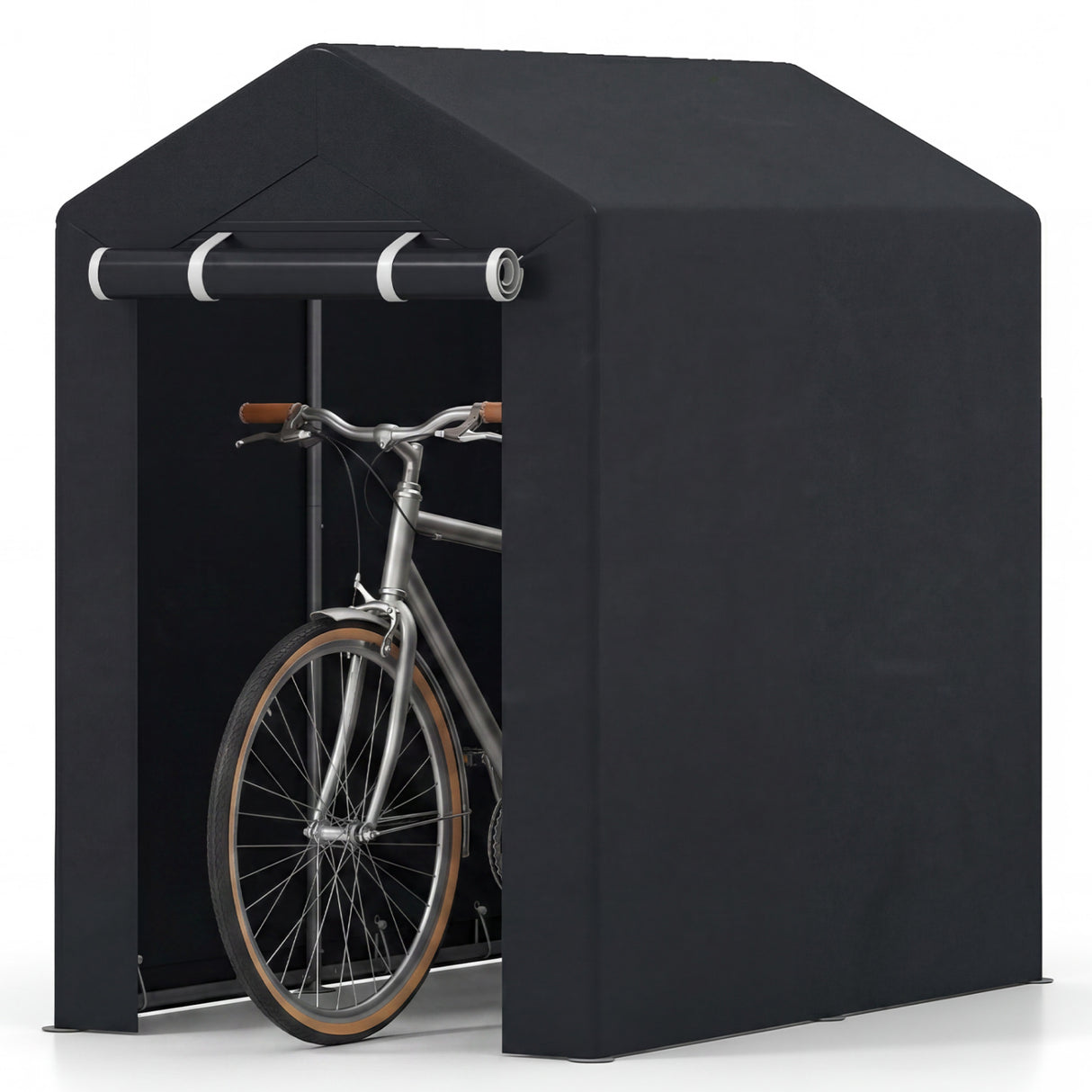 Heavy-Duty Portable Storage Shed with Roll-up Zipper Door