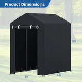 Heavy-Duty Portable Storage Shed with Roll-up Zipper Door