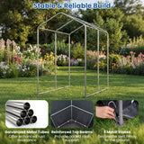 Heavy-Duty Portable Storage Shed with Roll-up Zipper Door
