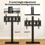 Height Adjustable Floor TV Stand with AV Shelf for 32-70 Inch TVs