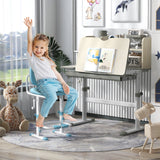 Height Adjustable Kids Study Desk with Tilt Desktop for 3-12 Years Old