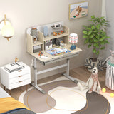 Height Adjustable Kids Study Desk with Tilt Desktop for 3-12 Years Old