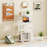 Height Adjustable Mobile Computer Stand-Up Desk with 2 Modes