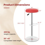 Height-adjustable Bar Stool with 360Â° Swivel for Kitchen & Dining