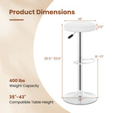 Height-adjustable Bar Stool with 360Â° Swivel for Kitchen & Dining
