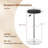 Height-adjustable Bar Stool with 360Â° Swivel for Kitchen & Dining