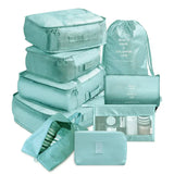 9 Pieces Set Travel Organizer Storage Bags Suitcase Packing Set Storage Cases Portable Luggage Organizer Clothes Shoe Tidy Pouch
