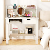 Home Office Computer Desk with Storage Shelves and Drawer Ideal for Working and Studying