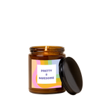 Candle Jar w/Lid Amber - Delightful