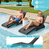 In-Pool Lounge Chair with Weighted Anti-Floating Design 450 LBS for Baja Shelf
