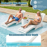 In-Pool Lounge Chair with Weighted Anti-Floating Design 450 LBS for Baja Shelf