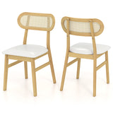 Indoor Mid Century Wood Dining Chairs Set of 2  for Dining Room