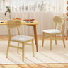 Indoor Mid Century Wood Dining Chairs Set of 2  for Dining Room