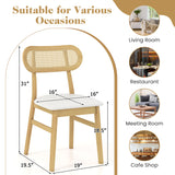 Indoor Mid Century Wood Dining Chairs Set of 2  for Dining Room