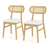 Indoor Mid Century Wood Dining Chairs Set of 2  for Dining Room