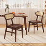 Indoor Mid Century Wood Dining Chairs Set of 2  for Dining Room