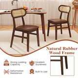 Indoor Mid Century Wood Dining Chairs Set of 2  for Dining Room